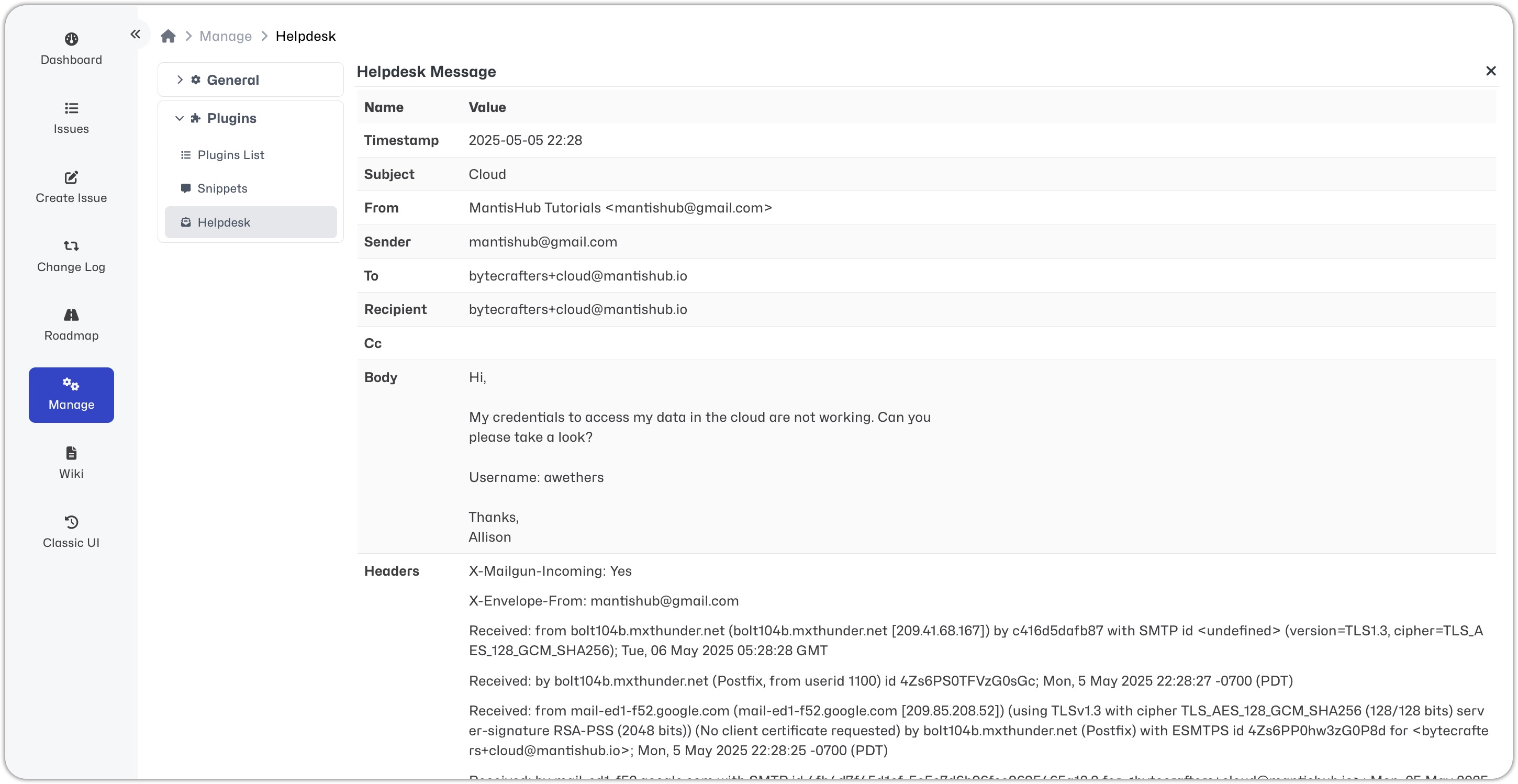 Helpdesk Messages 2