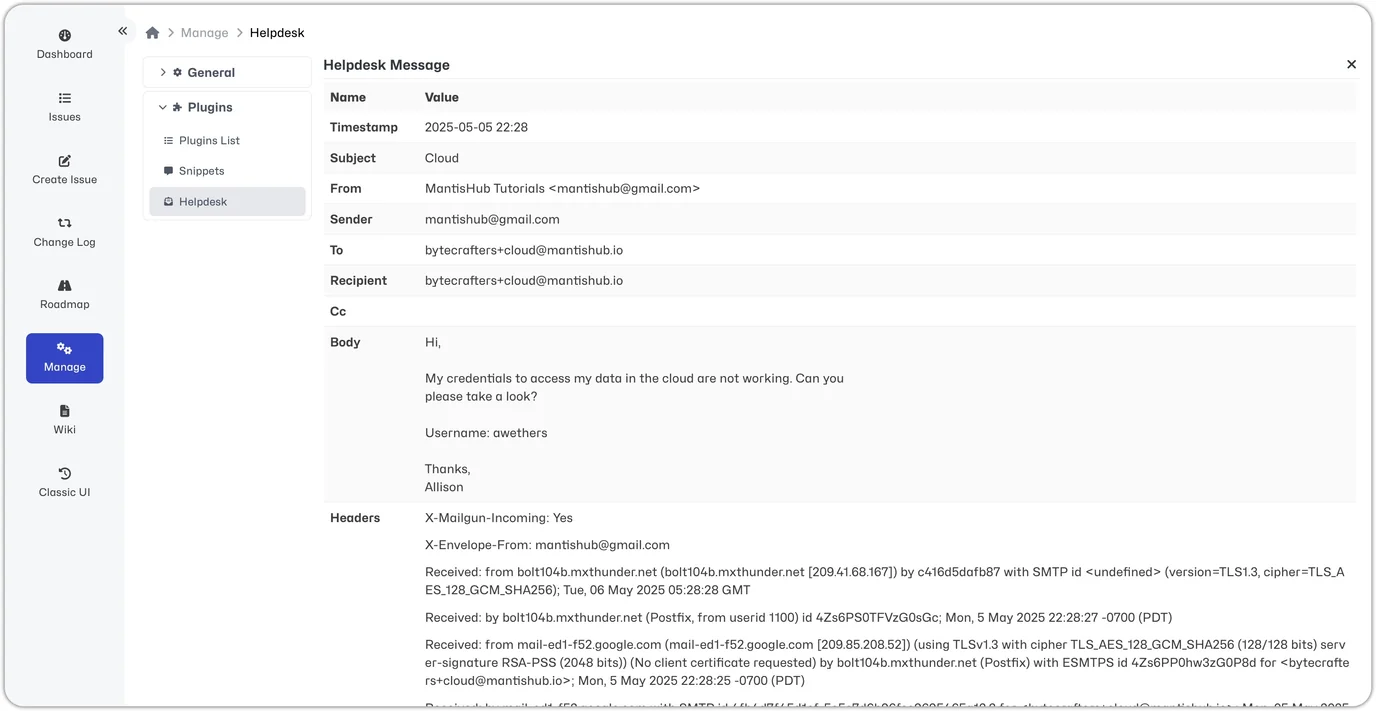 Helpdesk Messages 2