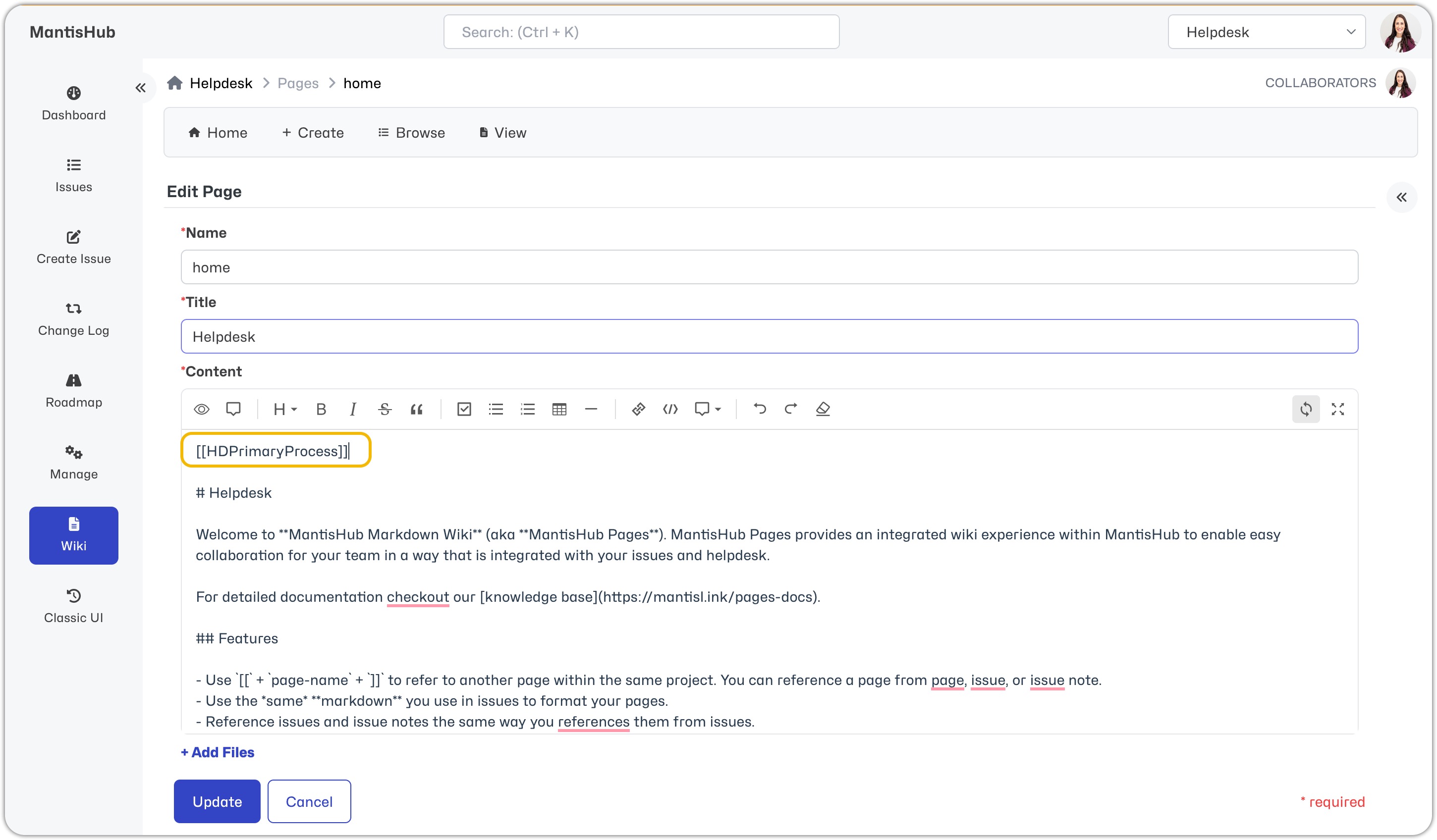create page opt2