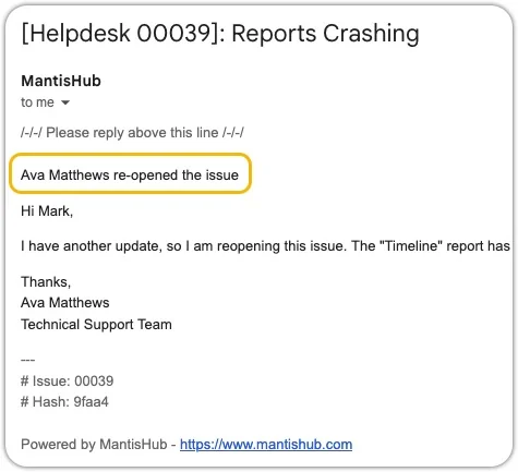 Reopended