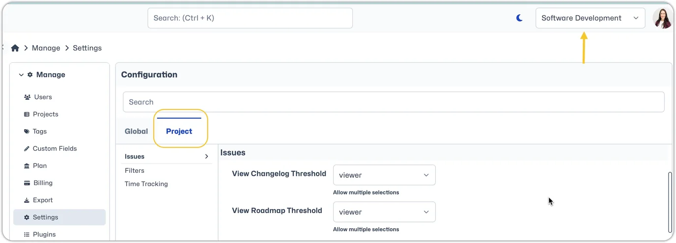 Project Roadmap Threshold