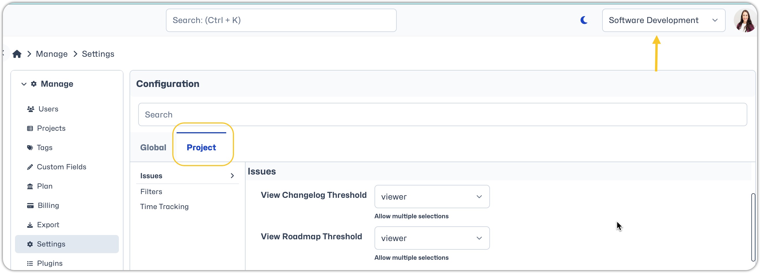 Project Roadmap Threshold