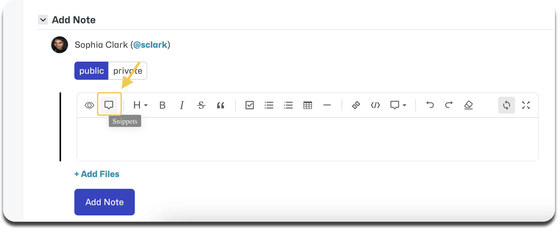 using snippets