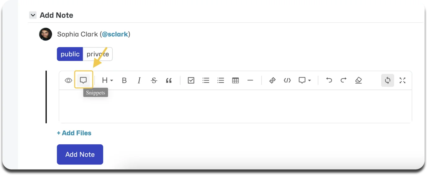 using snippets