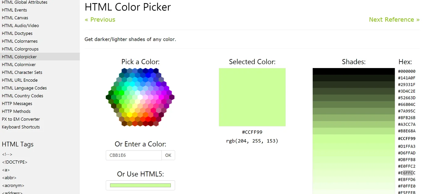 color pallete