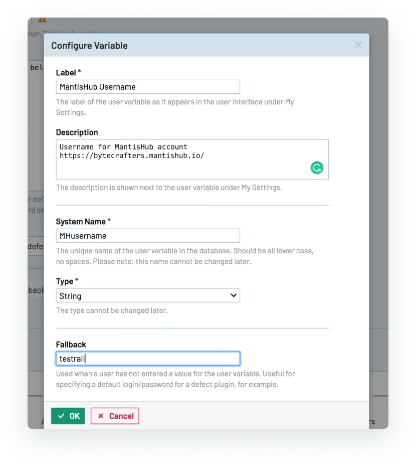 Configure Variables