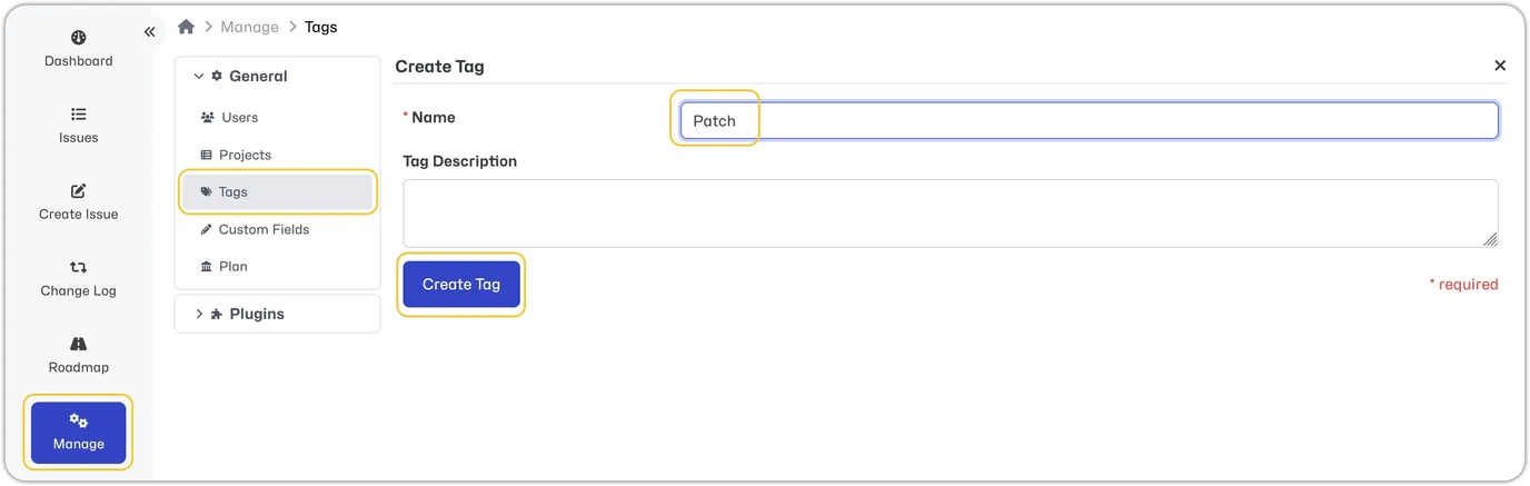 Create Tags 1