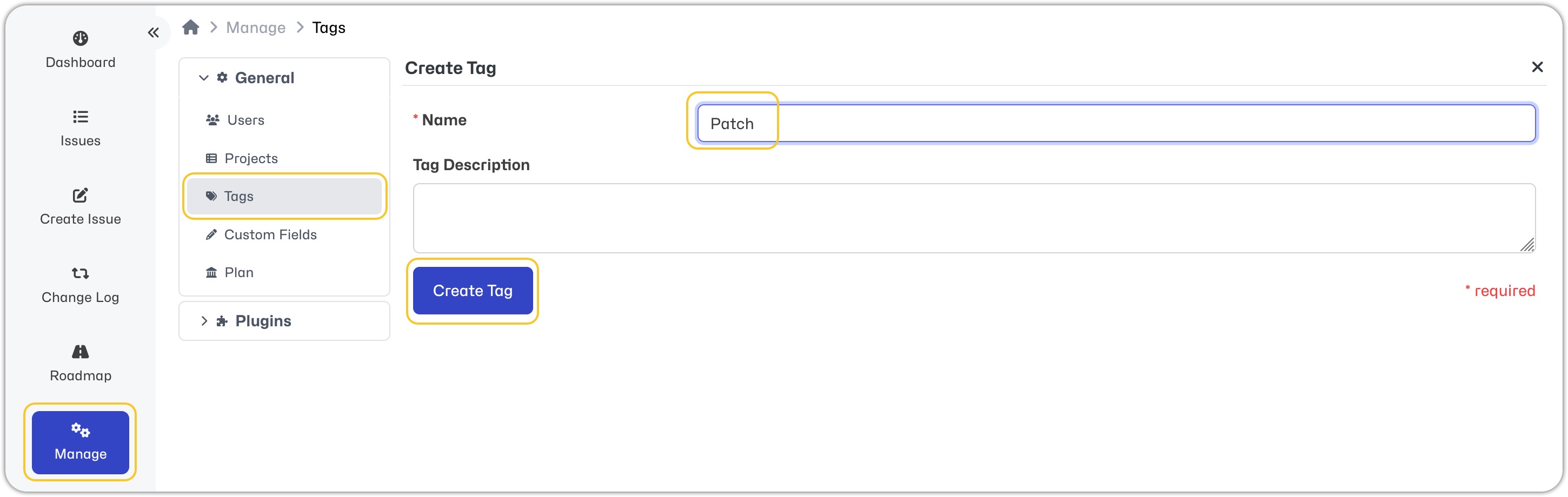 Create Tags 1