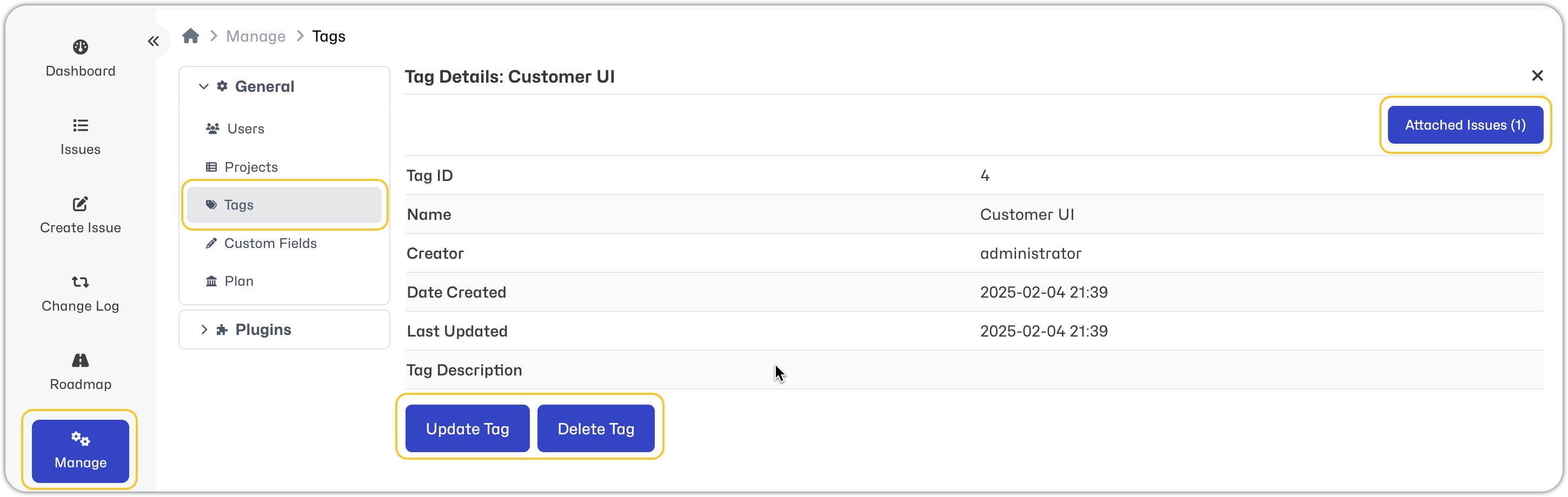 Manage Tags 2