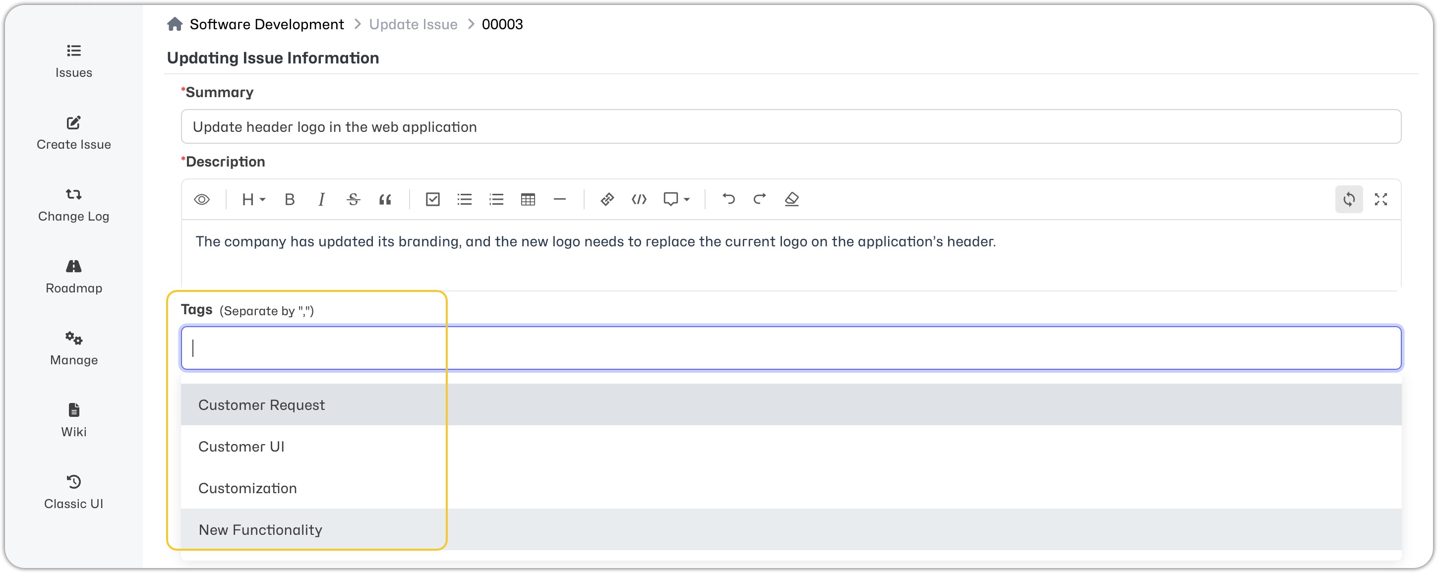 Using Tags