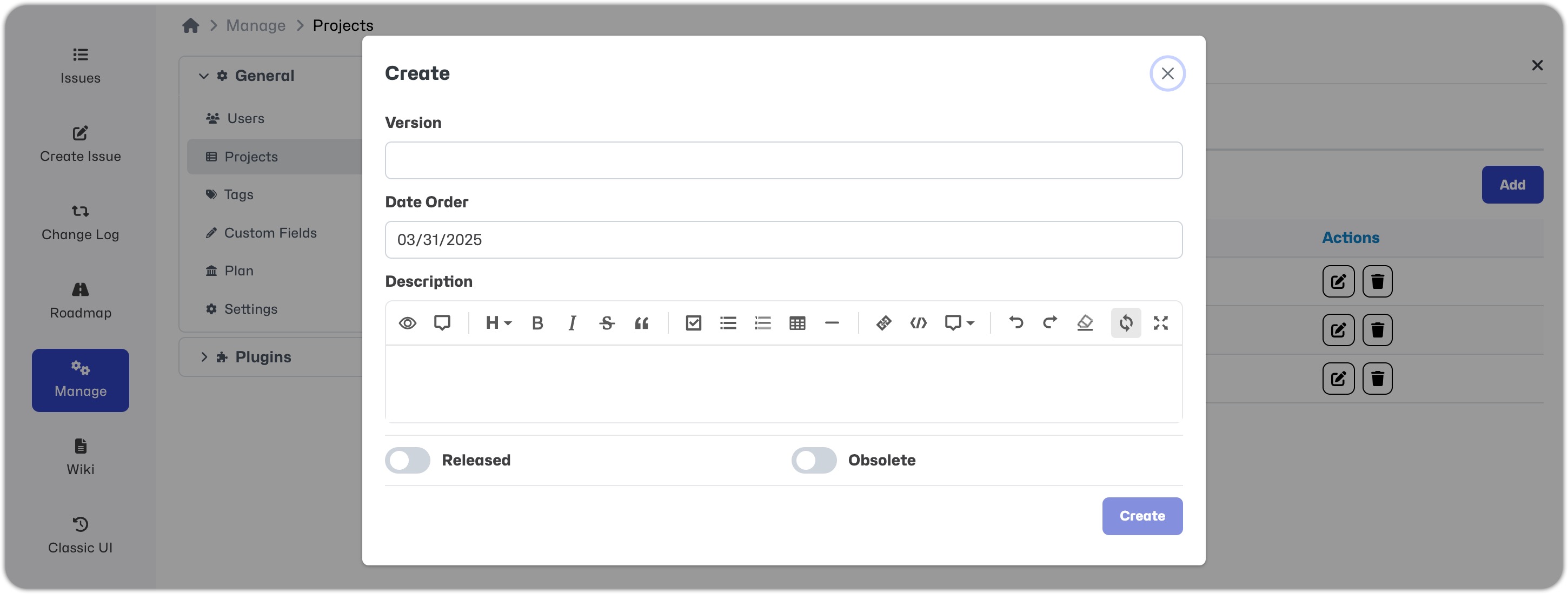 Version Fields