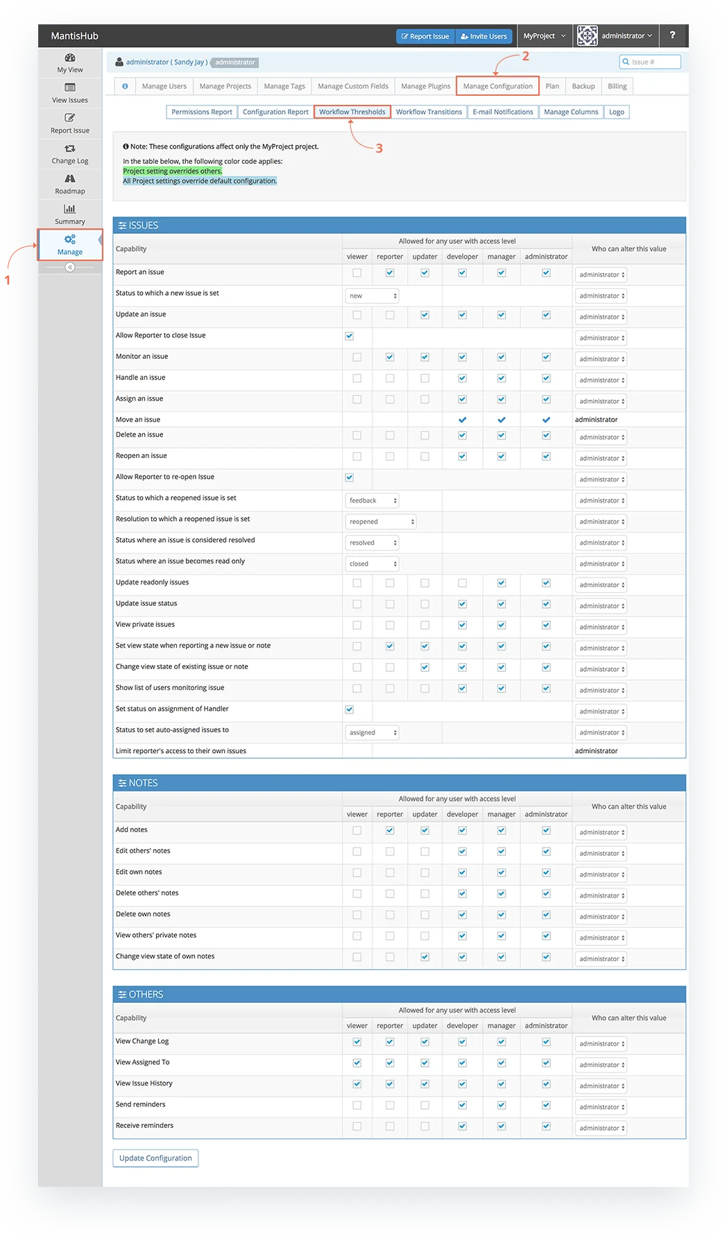 Manage Workflow Thresholds